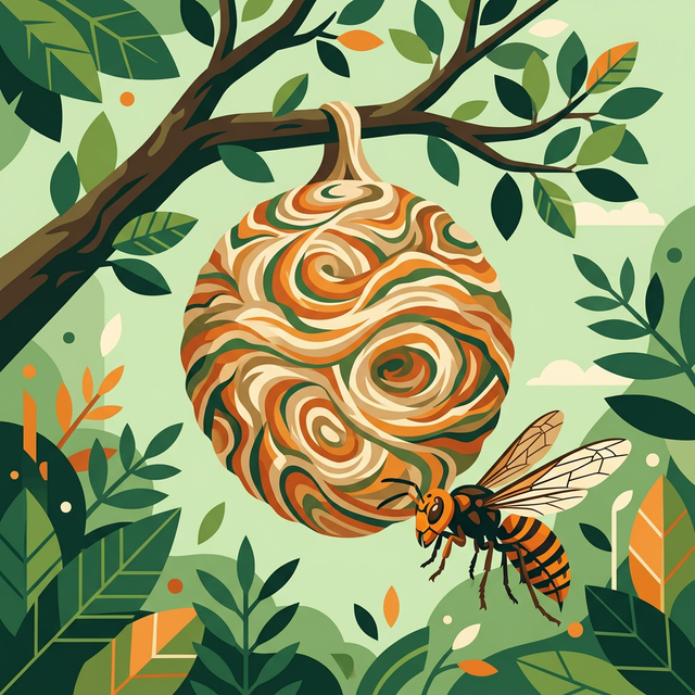 スズメバチの巣と危険なハチ